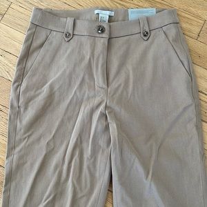 NWT H&M Tan Trousers Slack Beige Tan Straight Leg Size 4